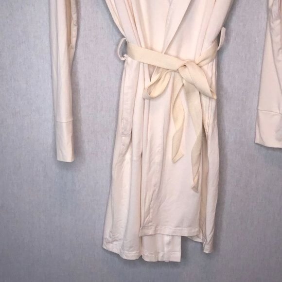 PURE FIBER HOODED JERSEY ROBE LOUNGEWEAR - Picture 2 of 9
